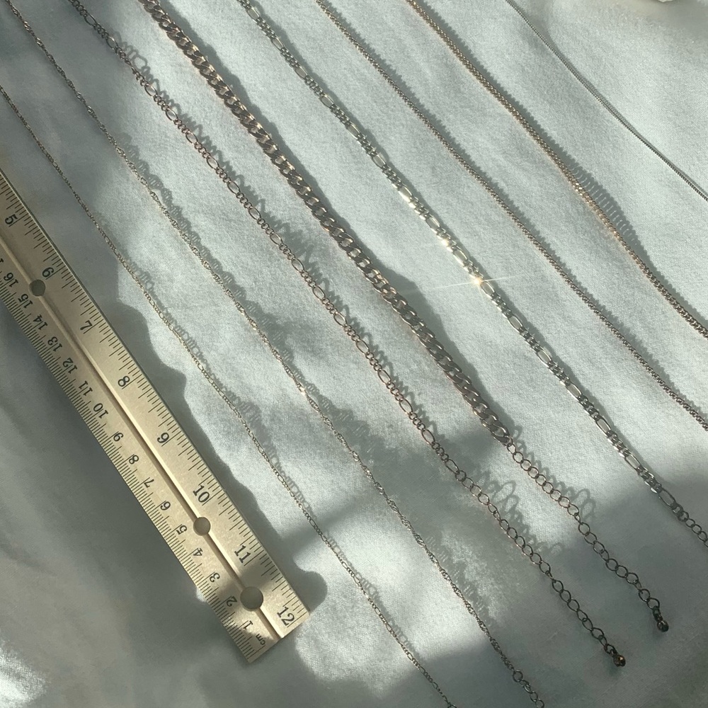 Layering Chain Necklaces — set of 8